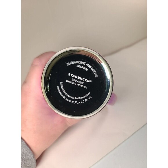 Starbucks Coffee Mug 16oz Rainbow Holographic Iridescent Oil Slick 2022 Holiday - Picture 6 of 8